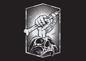 Skull Surviver commercial use t-shirt design