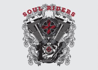 Outlaw Soul Riders graphic t-shirt design