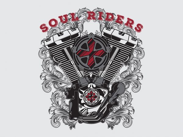 Outlaw soul riders graphic t-shirt design