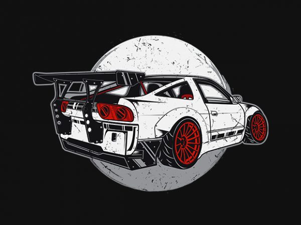 Evo sports car t shirt design for download