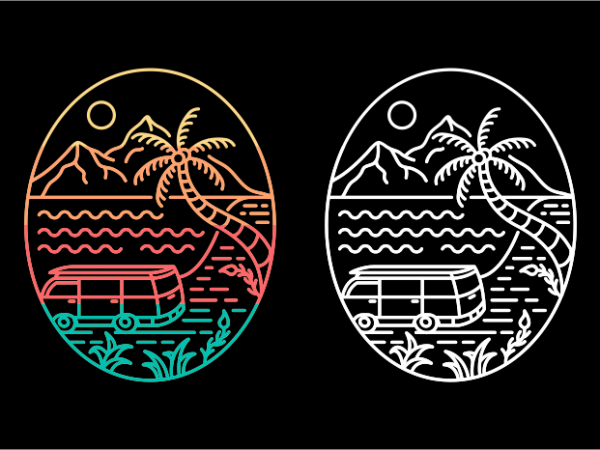 Summer vibes graphic t-shirt design