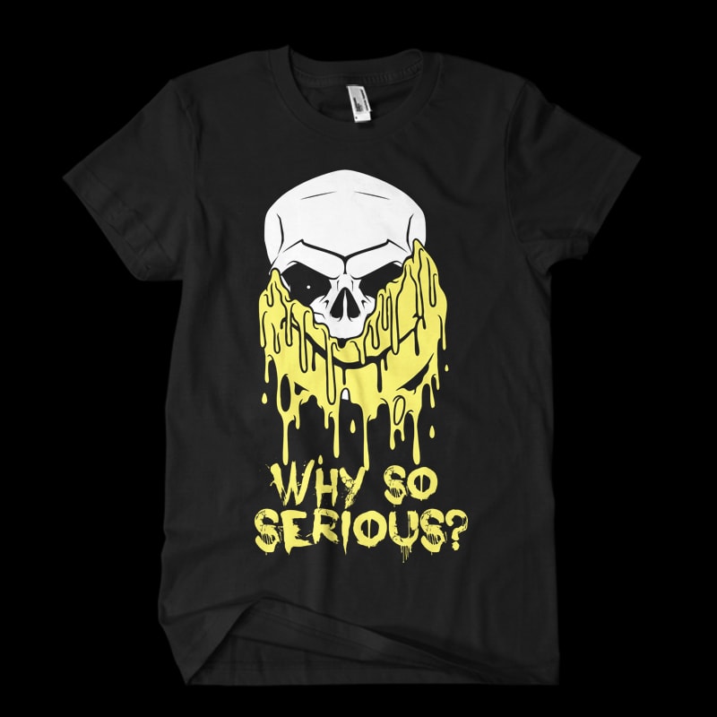 skull smile t-shirt design for commercial use