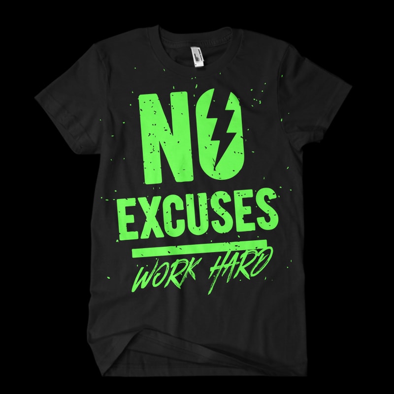 no excuses t shirt design for download