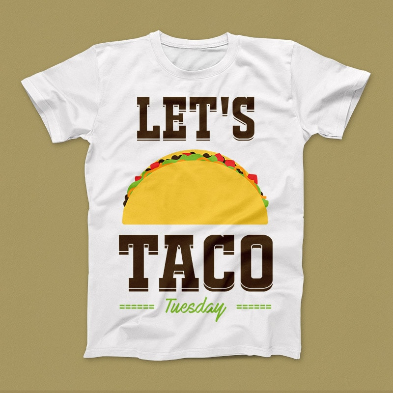 Taco Tuesday commercial use t-shirt design