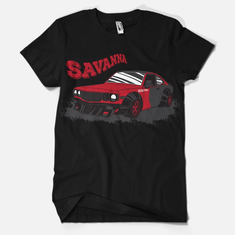 The Legend Car Savanna tshirt design artwork
