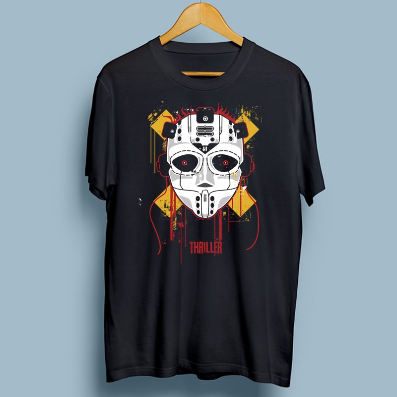 THRILLER t-shirt design for commercial use - Buy t-shirt designs