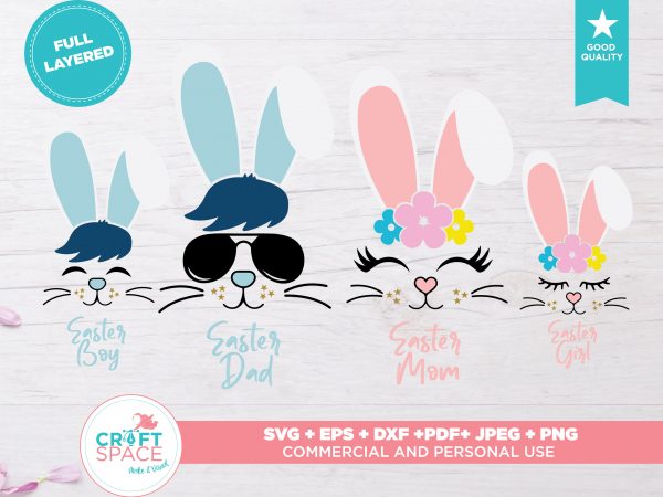 Easter family svg dxf pdf cutting file for cricut explore silhouette cameo studio 3 buy t shirt design artwork