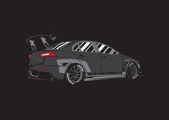 The Darkness of Evo Car t-shirt design for commercial use