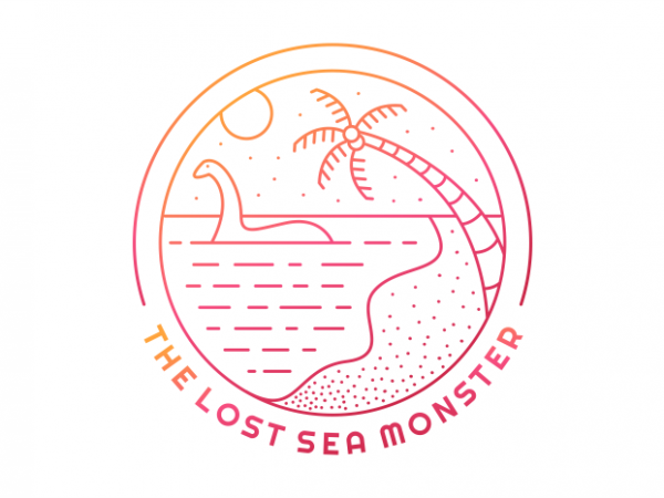 The lost sea monster t-shirt design png