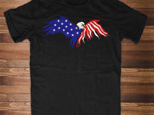 Patriotic eagle design for t shirt