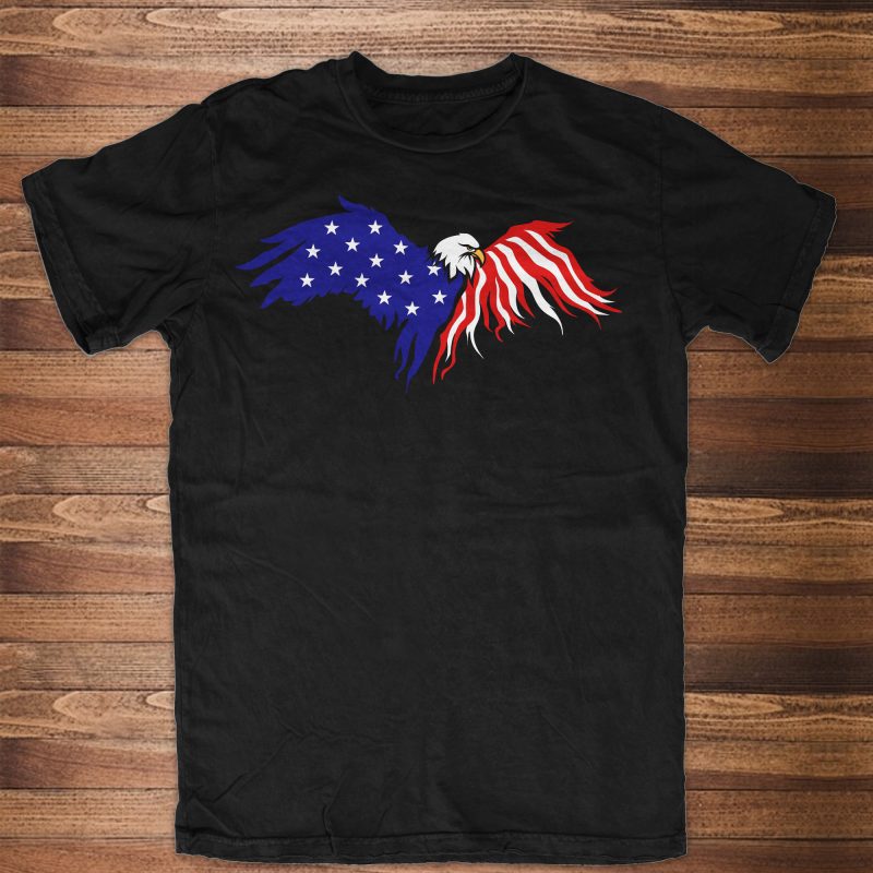 Patriotic Eagle design for t shirt buy t shirt design
