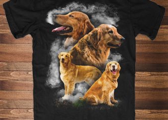 Golden Retriever Dog t shirt design to buy
