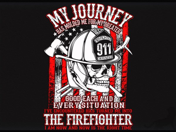 American firefighter t-shirt design for commercial use