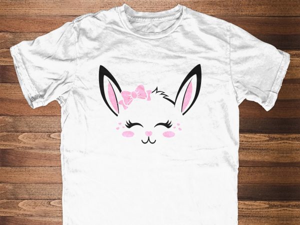 Cute bunny, easter bunny commercial use t-shirt design