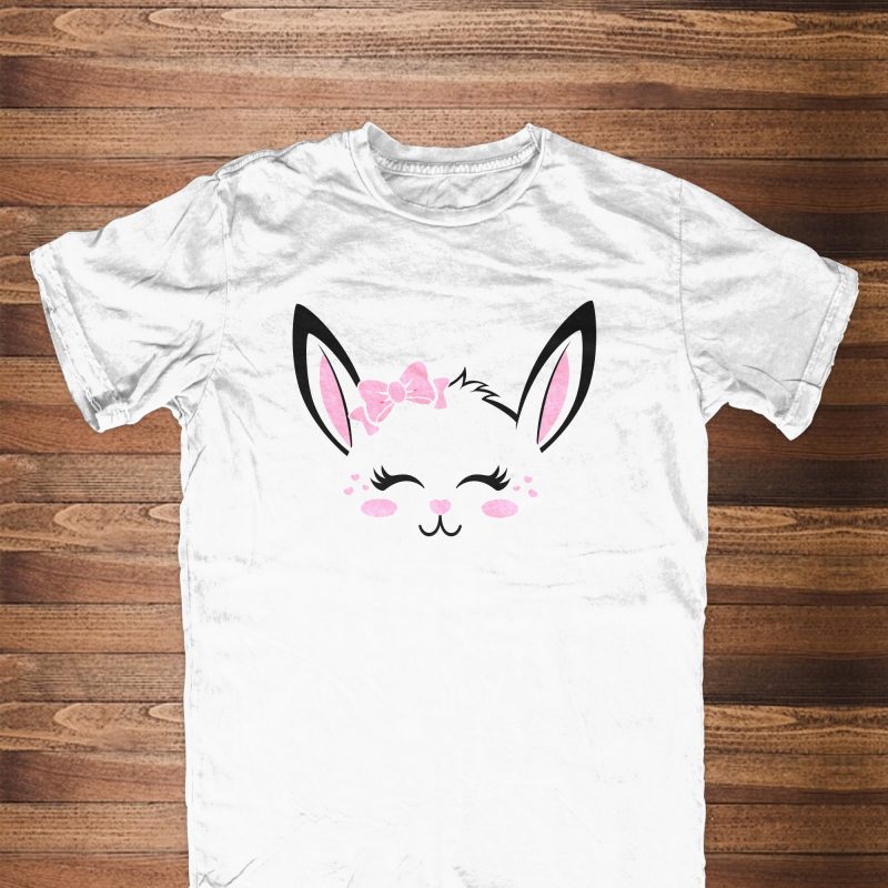 Cute Bunny, Easter Bunny commercial use t-shirt design