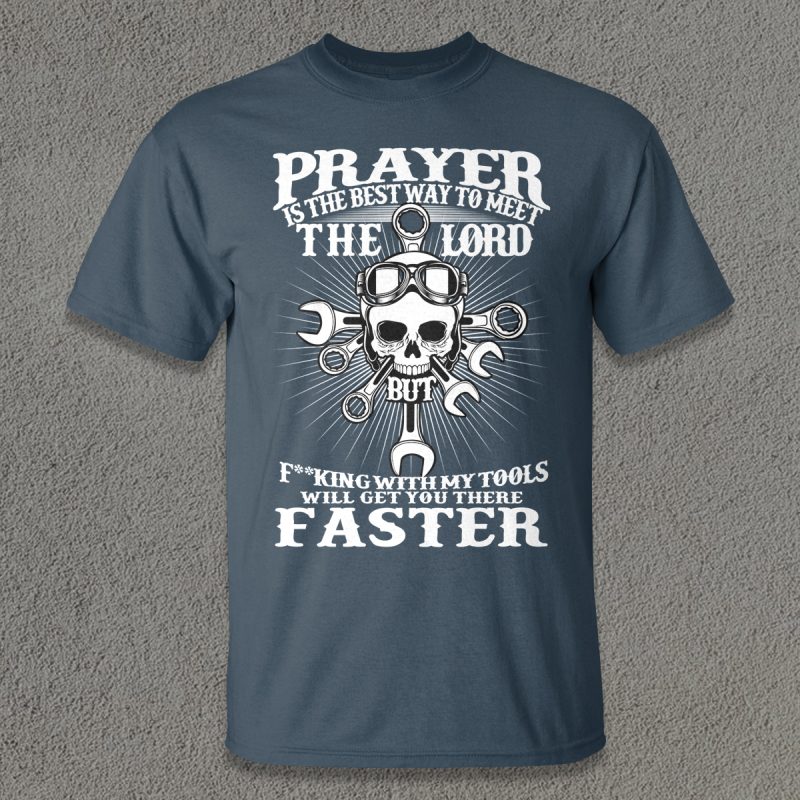 Pray Mechanic shirt design png