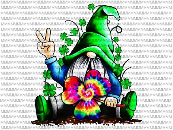 Hippie gnomes, hippie clover st patrick’s day png, jpg t shirt design to buy