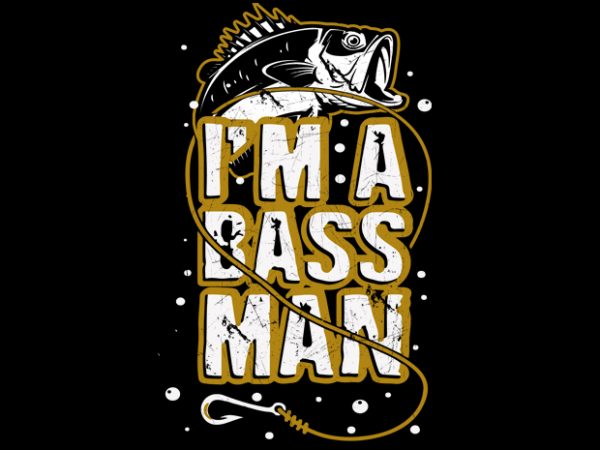 Bass man ready made tshirt design