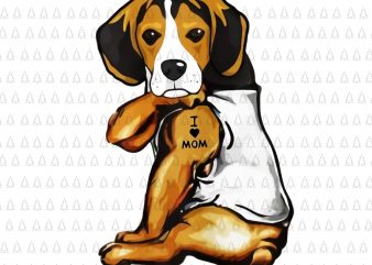 I love mom dog beagle png ,beagle dog i love mom png, Funny beagle dog i love mom vector,beagle dog i love mom design, beagle