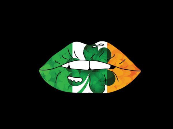 Irish flag kiss shirt design png