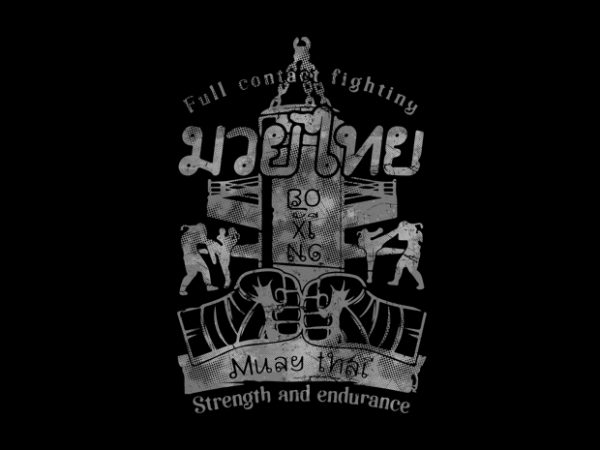 Muay thai 13 t-shirt design png