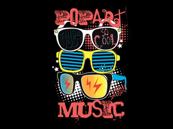 Pop art music shirt design png