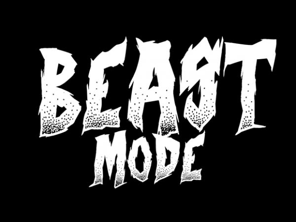 Beast mode typo ready made tshirt design