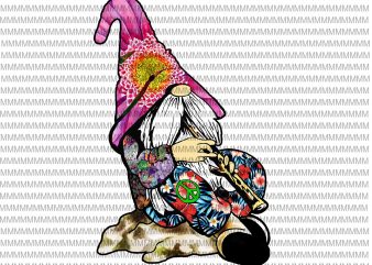 Hippie Gnomes Png vector, Hippie peace sign flower png, jpg t-shirt design for commercial use