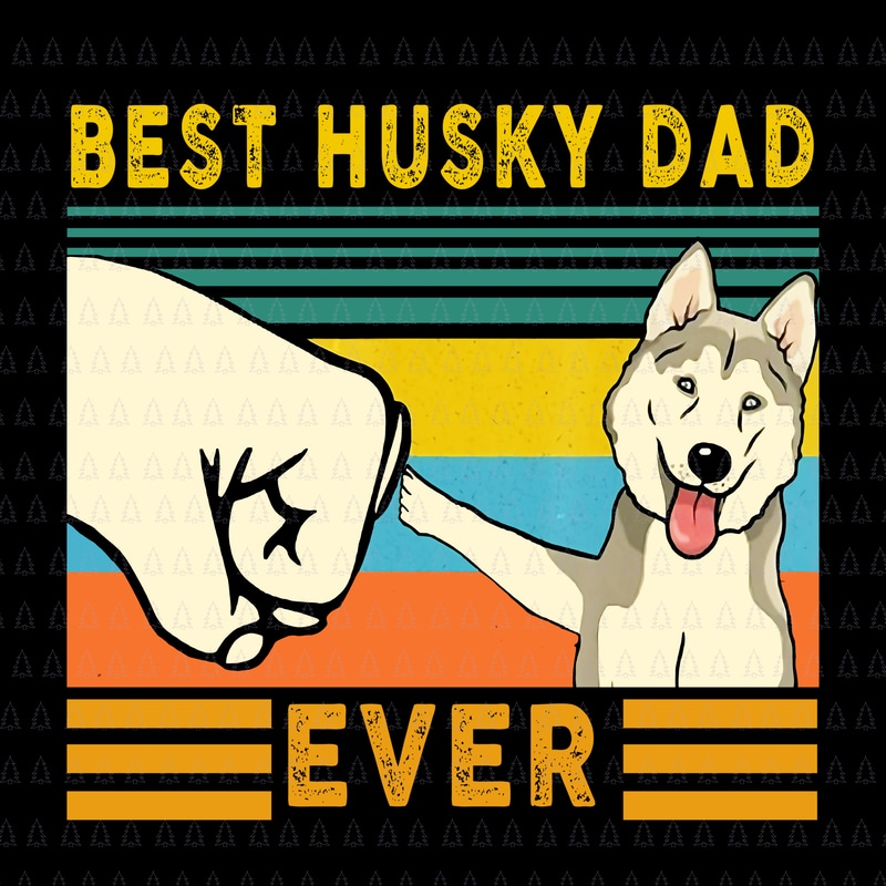 Husky Dog Papa Siberian Husky Dad T Shirt S-5XL