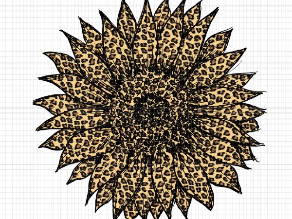 Download Cool Cheetah Leopard Print Sunflower Tshirt for Women ...