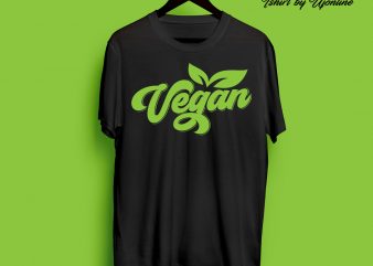 Vegan Typography buy t shirt design