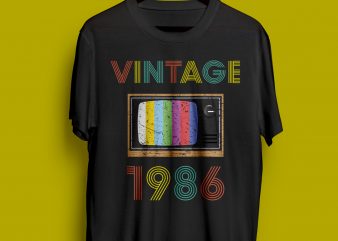 Vintage-1986-TV buy t shirt design artwork