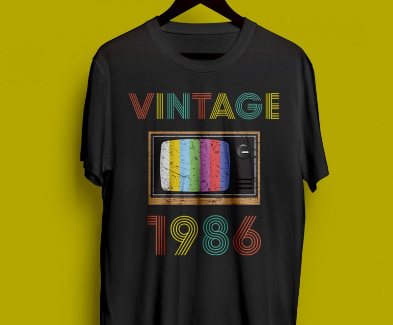 Vintage-1986-TV buy t shirt design artwork