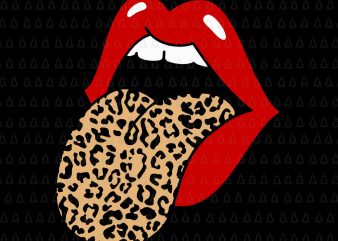 Red Lips Leopard svg,red lips svg,Red Lips Leopard Tongue ASM Trendy Animal Print svg,red lips sexy svg, lips svg,Red Lips Leopard t shirt design for
