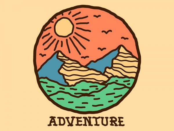 Adventure tshirt design