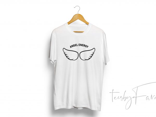 Angel energy t shirt design for purchase