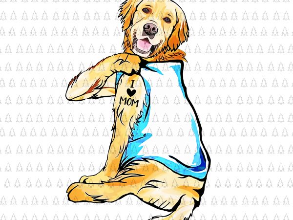 Women gifts golden retriever dog tattoo i love mom png,women gifts golden retriever dog tattoo i love mom design,women gifts golden retriever dog tattoo i