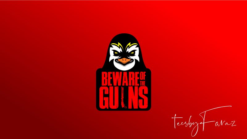 Beware of PenGUINS print ready t shirt design