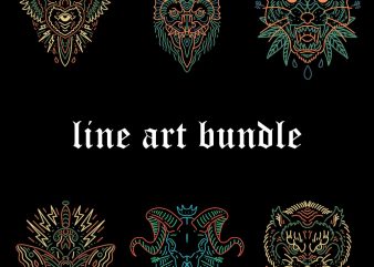 line art bundle tshirt design