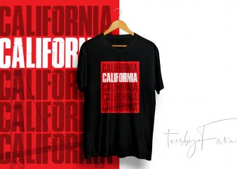 California Graphic T-shirt Design