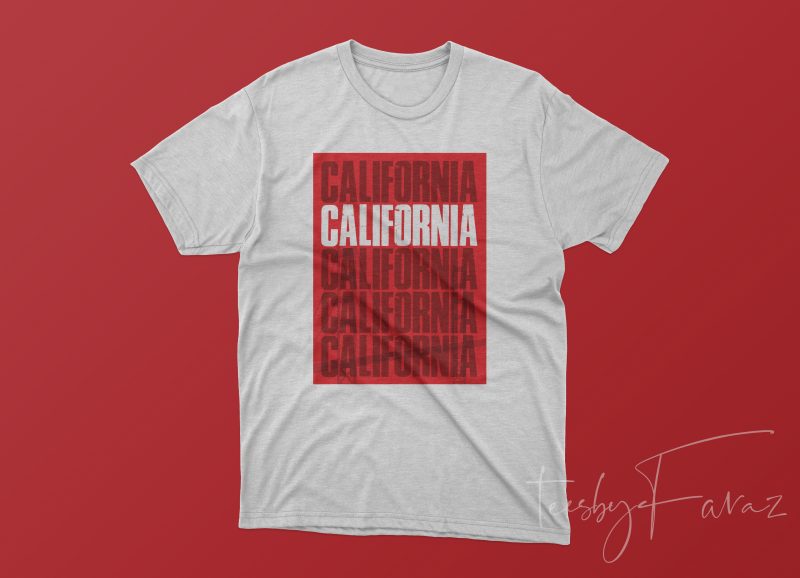 California Graphic T-shirt Design