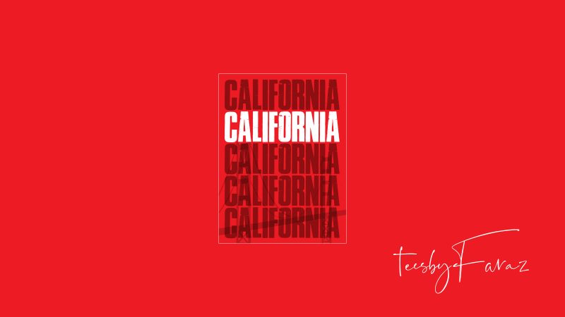 California Graphic T-shirt Design