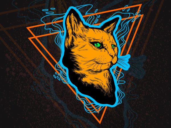 Cat t-shirt design