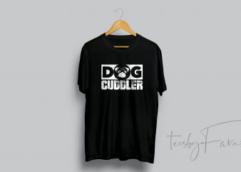 Dog Cuddler Retro t shirt design template