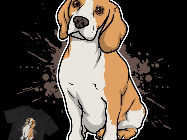 Phinook dog breed cartoon t-shirt design for commercial use