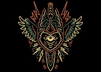 flying dagger tshirt design