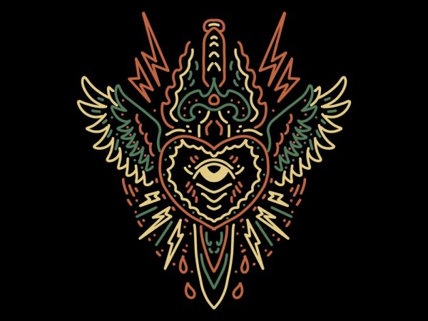 Flying dagger tshirt design