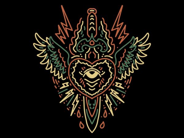 Flying dagger tshirt design