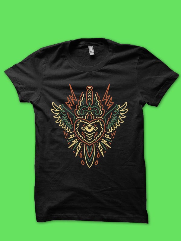 flying dagger tshirt design