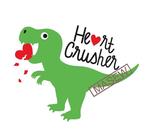 Download Dinosaur Love Heart Svg Dxf Heart Crusher Dinosaur Funny Baby Kid Dinosaur Valentines Day Svg Dxf Cut Files For Cricut Silhouette T Shirt Design For Sale Buy T Shirt Designs